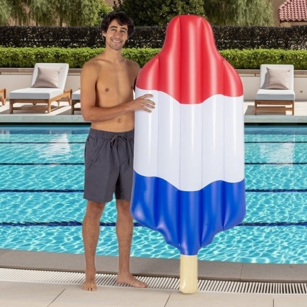 PoolCandy Rocket Pop Inflatable Pool Raft Iconic Fun Summer Toys Adventures